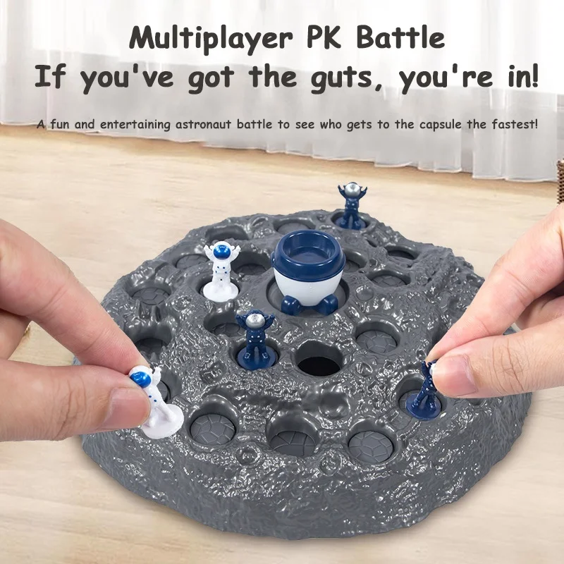 Funny Astronaut Checkers Chess Trap Board Game Toy Competitive Trap Interactive Educational Toys Plastic Table Desktop Game