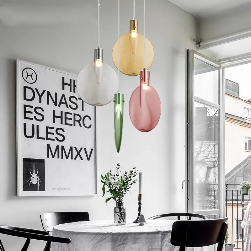 
Классический Стеклянный светодиодный подвесной светильник в скандинавском стиле 