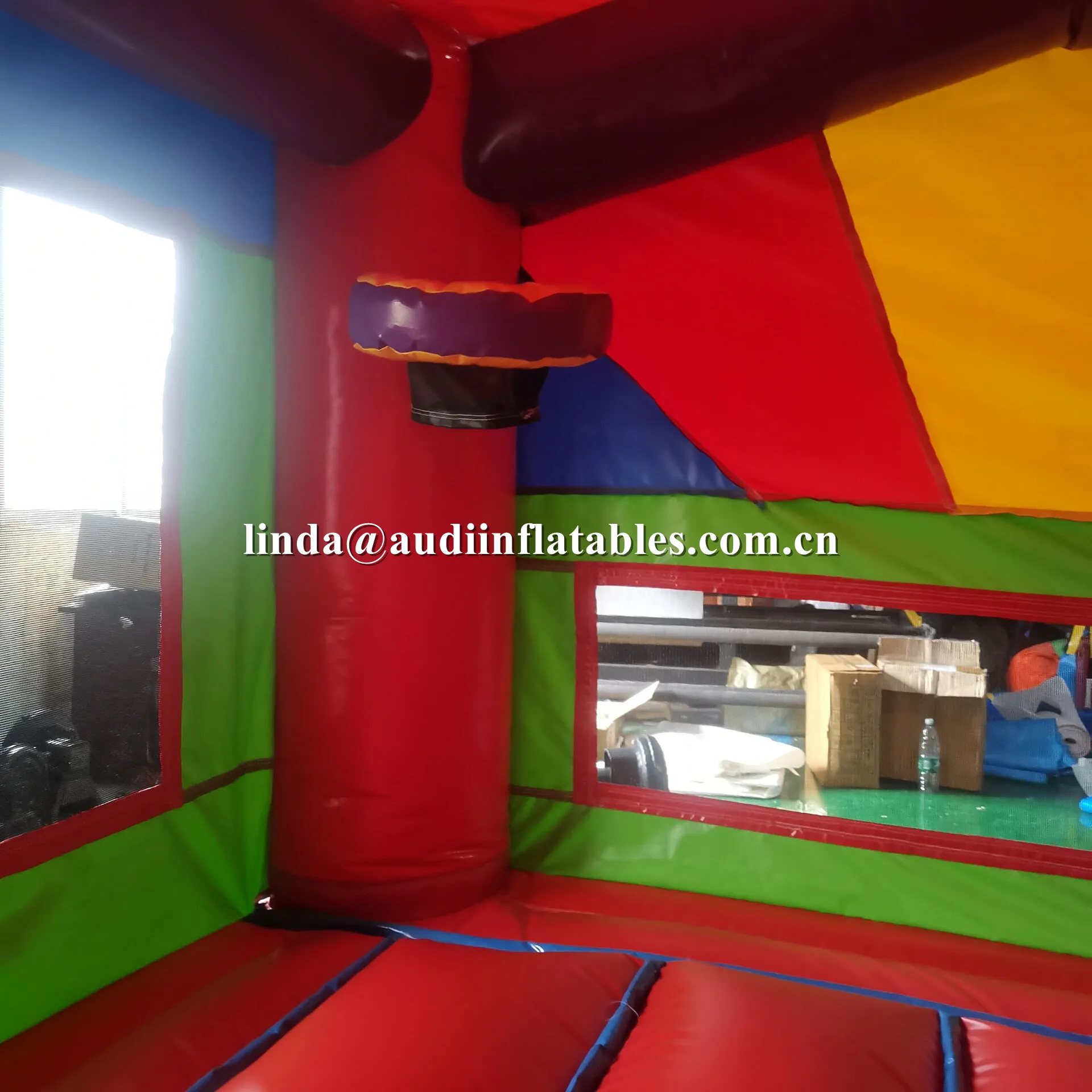 Надувной прыгающий домик 5 в 1 цветной надувной замок и горка для