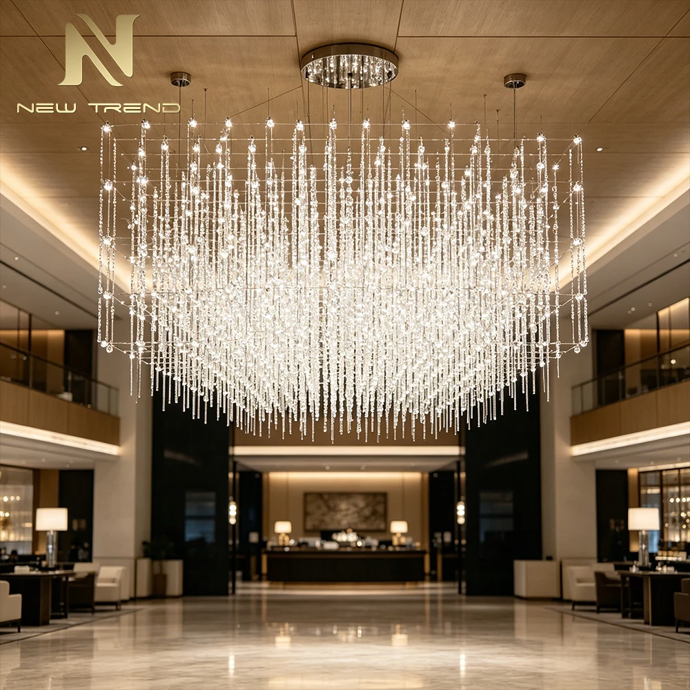 CPL-509 Oversized Bespoke Sculptural LED Chandelier: Custom Art Installation Lighting for Hotel Lobbies & Grand Atriums