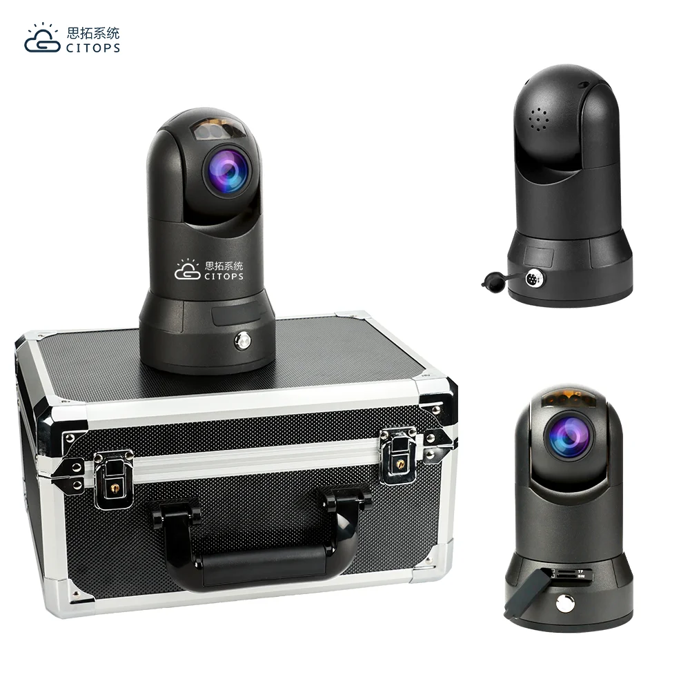 CITOPS bezdrátová přenosná 2k PTZ kamera, 4G GPS WiFi HD videosystém, dálkově ovládaná monitorovací kamera pro řízení venkovních akcí