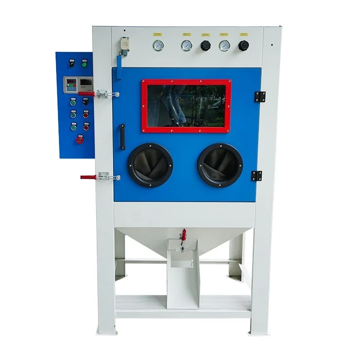 Automatic Tumble Sandblasting Cabinet Machine With Rotary Drum