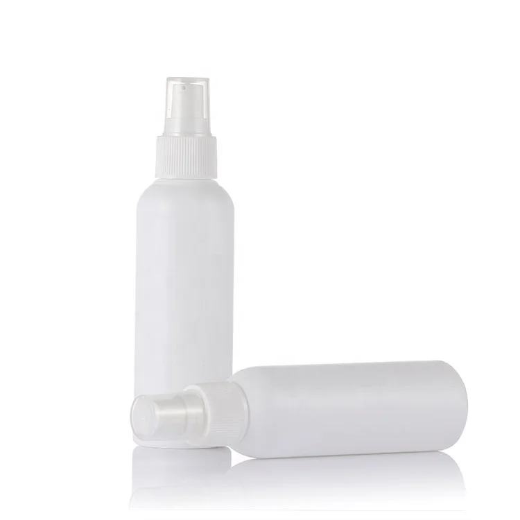 Custom 150ml White Plastic PE Spray Bottle Empty Fine Mist for Alcohol Hand Sanitizer Screen Printing Surface