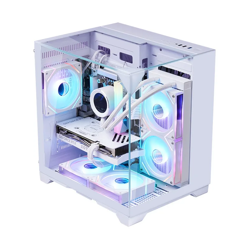 Cross Border Integrated Curved Tempered Glass Realtime Digital Display Water-Cooled ATX aperçu 7