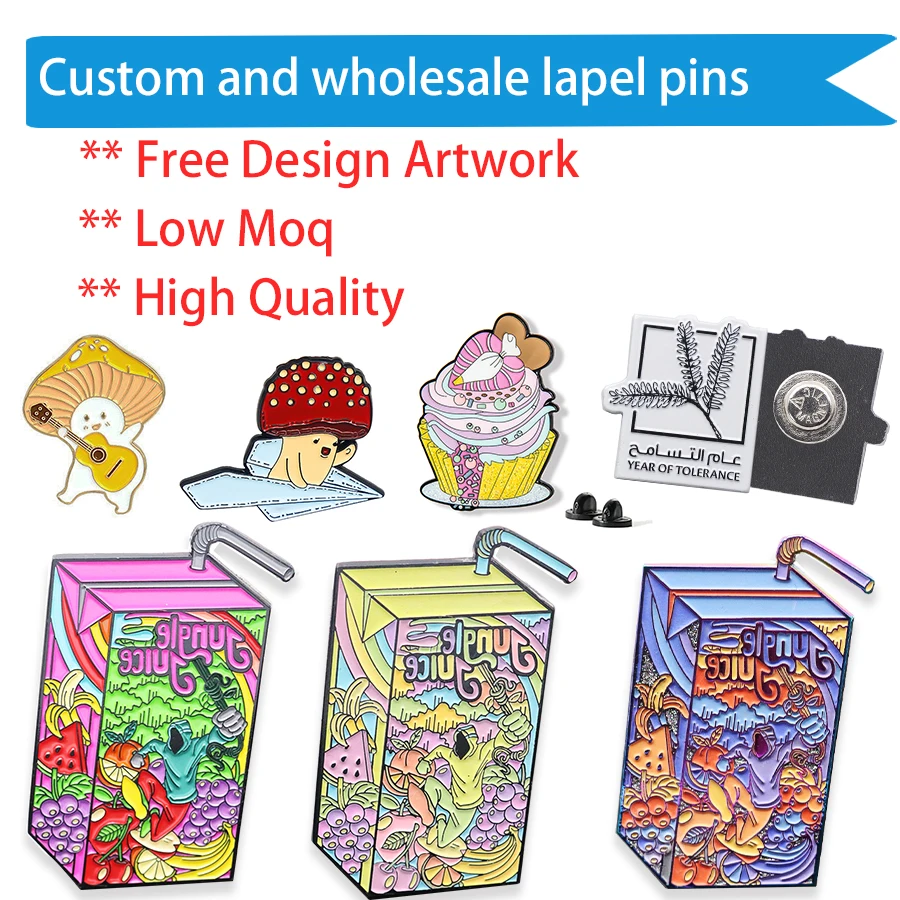 Manufacturer Custom Free Design Soft Enamel Pins Horror Pins Halloween Clothes Anime Hats Pin