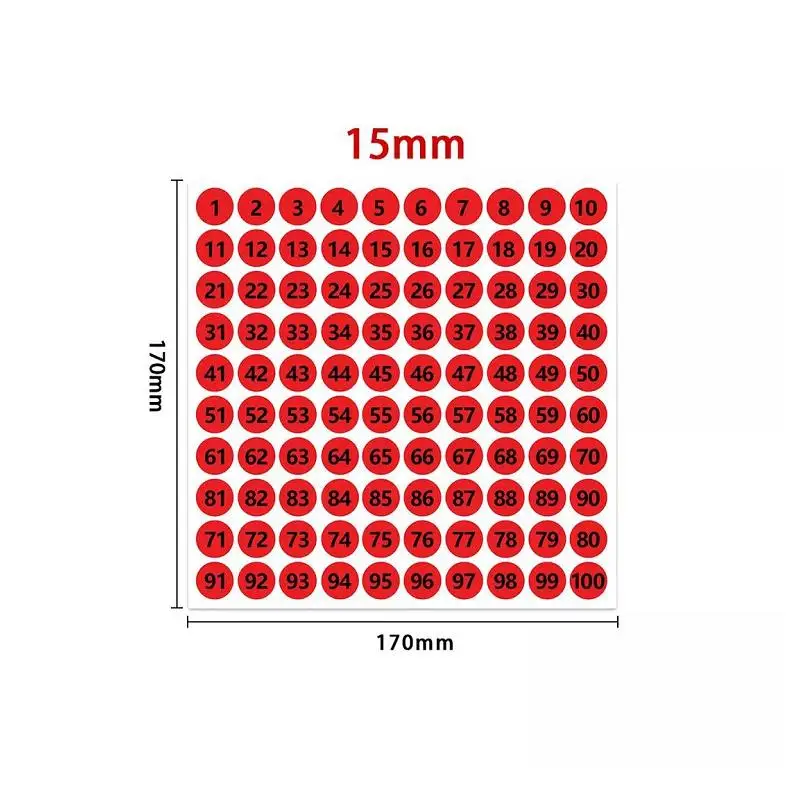 Self Adhesive Colorful Dot Number Sticker For Serial Number Buy
