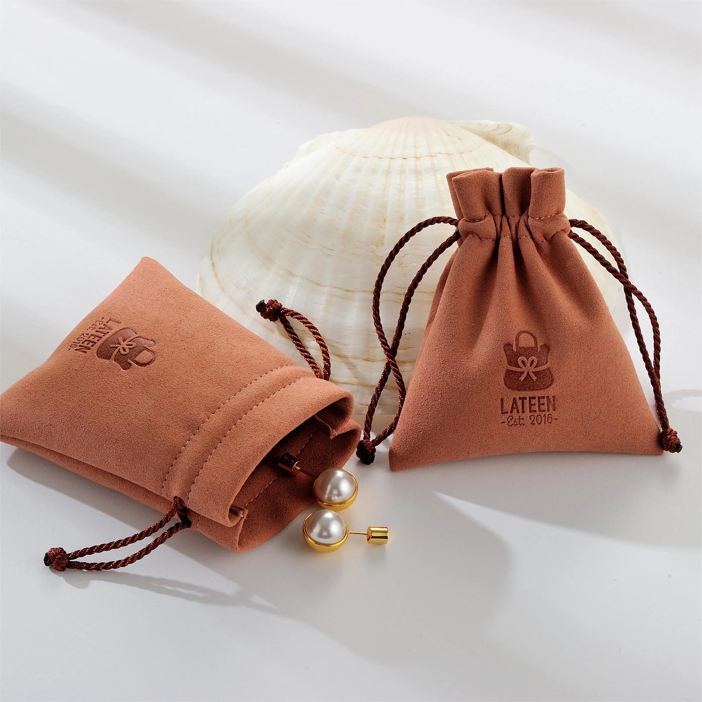 Microfiber Bracelet Necklace Rings Jewelry Packaging Pouch Custom