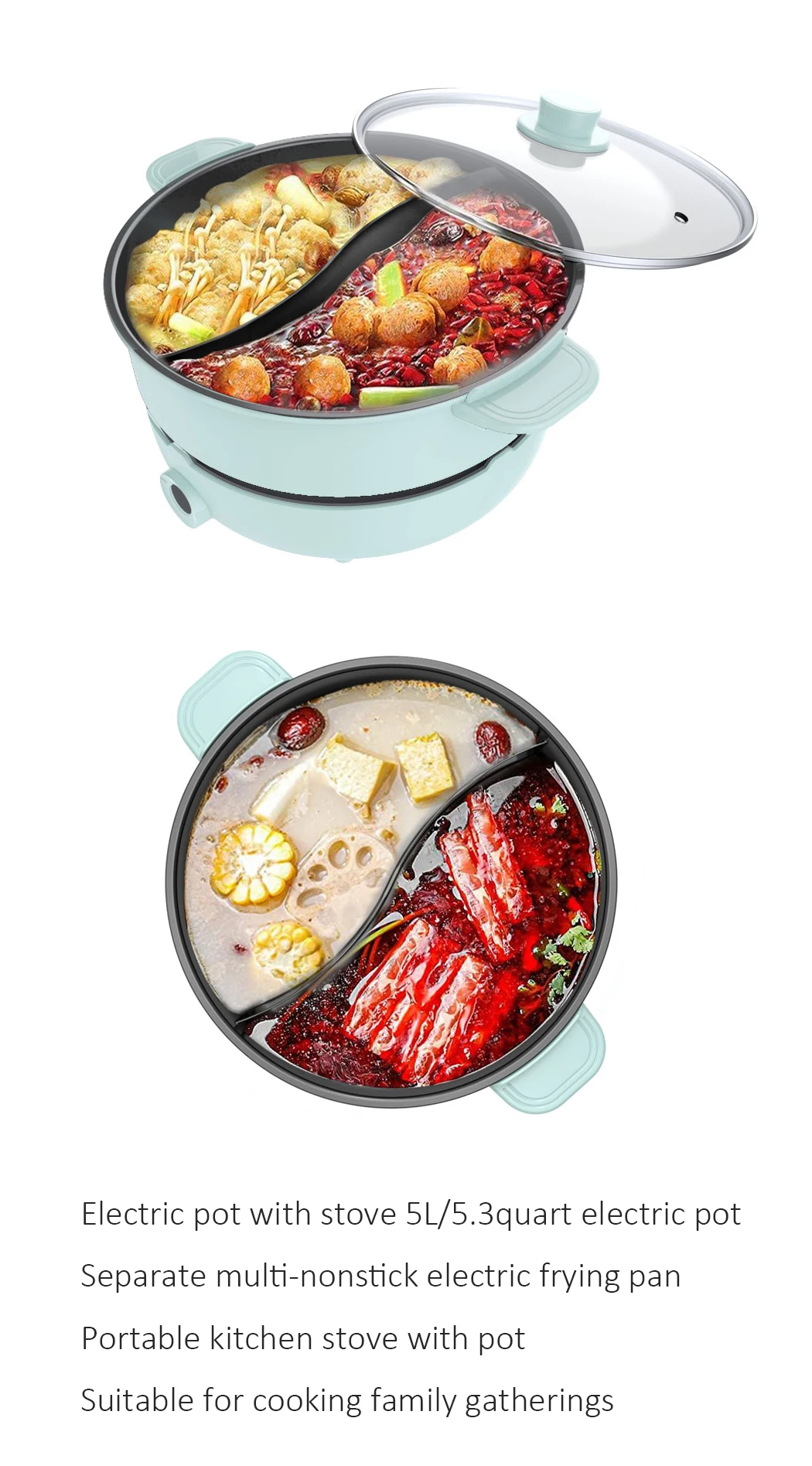 Electric homemade Hot pot recommendations for hot pot? With divider :  r/dinner