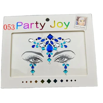Eco-friendly Face Crystal Rhinestones Stickers Body Gems Temporary Tattoo Sticker For Halloween Parties