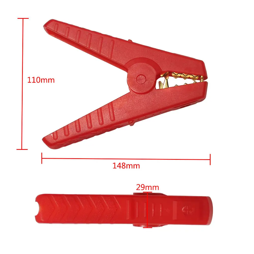 Изолированные зажимы для аккумуляторов из АБС-пластика 148 мм зажим чистой меди автомобильного зарядного