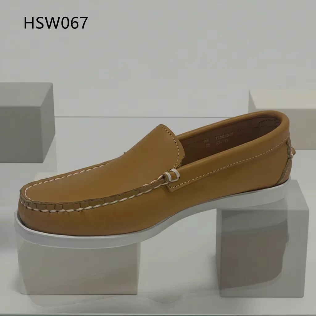 HY,Daily Casual Non-irritating Pull on Style Blue/yellow Boat Shoes Spain Popular Handmade Classic Anti-odor Peas Shoes HSW067