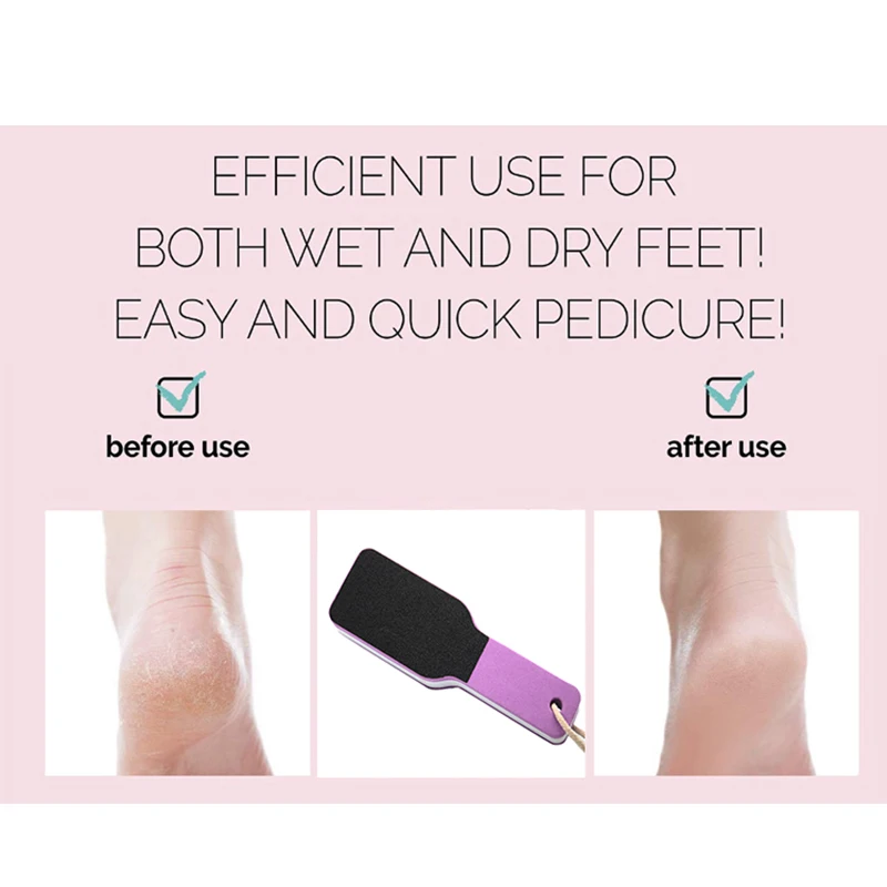 EVA Sponge Double Side Sandpaper Professional Pedicure Foot File Coarse Grit Manicure Callus Remover Feet Rasp