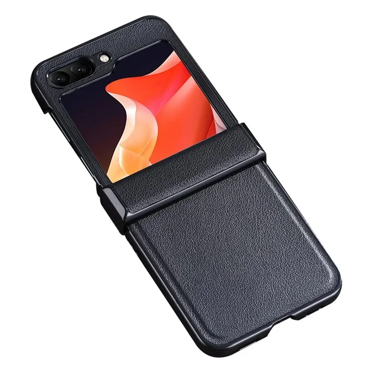 New For Samsung Z Flip 6 Anti-Fall Flip Folding Leather Case