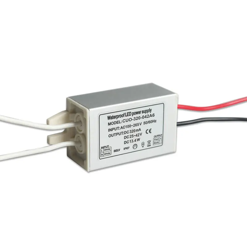 LED Driver 12w Small Size Transformer Custom Current 280ma 300ma 320ma 350ma 42v Dc Power Supply