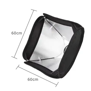 Photo Studio Accessories Godox 60*60cm Portable Foldable Softbox with S Type Bracket Holder for Studio Speedlight detail image
