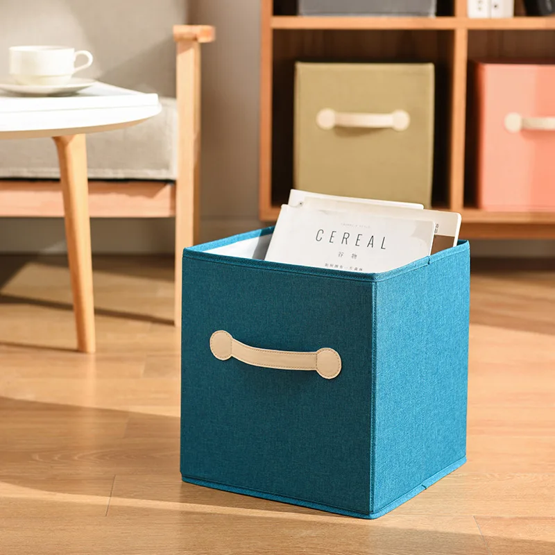 Modern Simple Collapsible Cloth Storage Bin Moisture-Proof Waterproof Multi-Purpose Folding Kids' Toys Organizing Square PC
