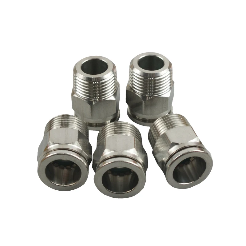 Metal Adapter Pneumatic Connector 304 Stainless Steel Quick Plug-in ...