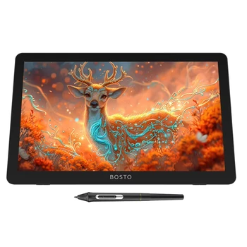 Bosto Custom 18.4 Inch Battery Free Pen Display Monitor Electronic Screen Digital Touch Designer Lcd Pad Drawing Graphics Tablet