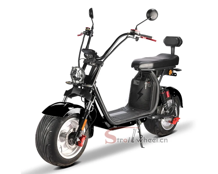 Sepeda Motor Listrik Dewasa Gudang Eu Citycoco 2000W Ban Gemuk Skuter  Listrik 60V 20AH Baterai Perajang Roda Besar
