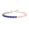 4mm  rose gold blue sapphire