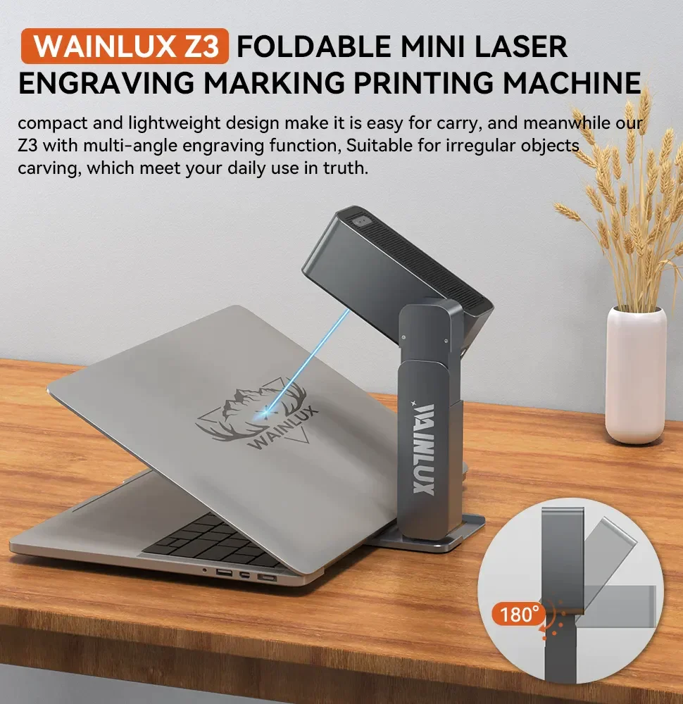 Factory Sale Wainlux Z3 Foldable Mini Laser Engraver Desktop Blue Light ...