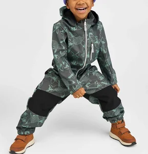 One Piece Kids Snowsuit With Printed Ski Overalls Waterproof Winter Outdoor Clothes for Kids Plus Size Available Snowboarding