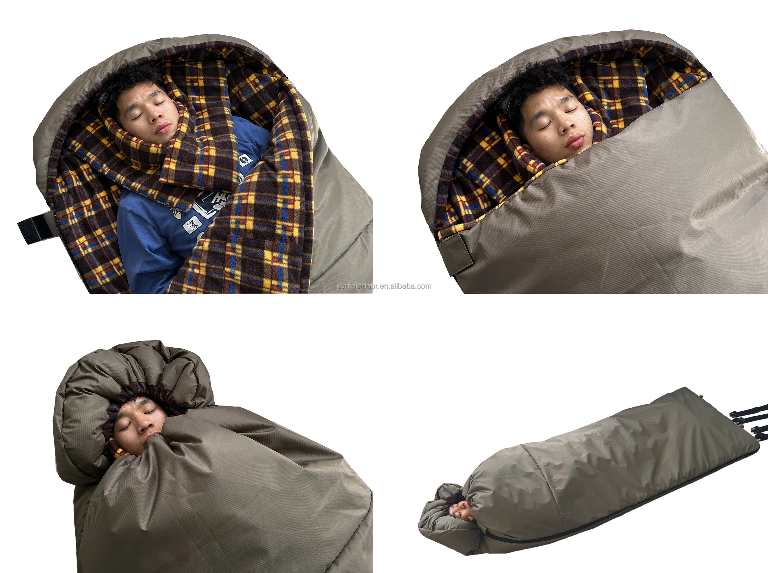 2023 New Thick Weighted Fleece Sleeping Bag Waterproof 4kg For 10