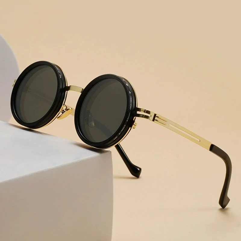 Lunettes De Soleil Flexitint Retro - Verres 400V Teinte Réglable 9 Niveaux | Anti-UV, Monture Aluminium-Magnésium
