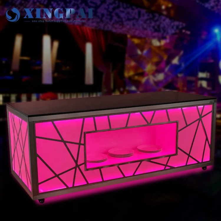 XINGPAI Modern Hotel Dining Tables Cooking Station Buffet Counter  Foldable Buffet Table