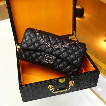 Genuine leather luxury purses and handbags Caviar chain designer handbags women hand bag ladies suede sling bag