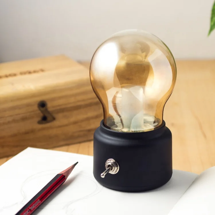 2021 Retro Sensor Nightlights Retro Classic Trend Usb Rechargeable Energy Saving Led Bulb Night Lamps