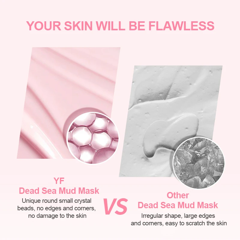 Private Label Oem Hight Quality Clarifying Facial Skincare Small Pink Dead Sea Milk Repair Bright Mud Mask
