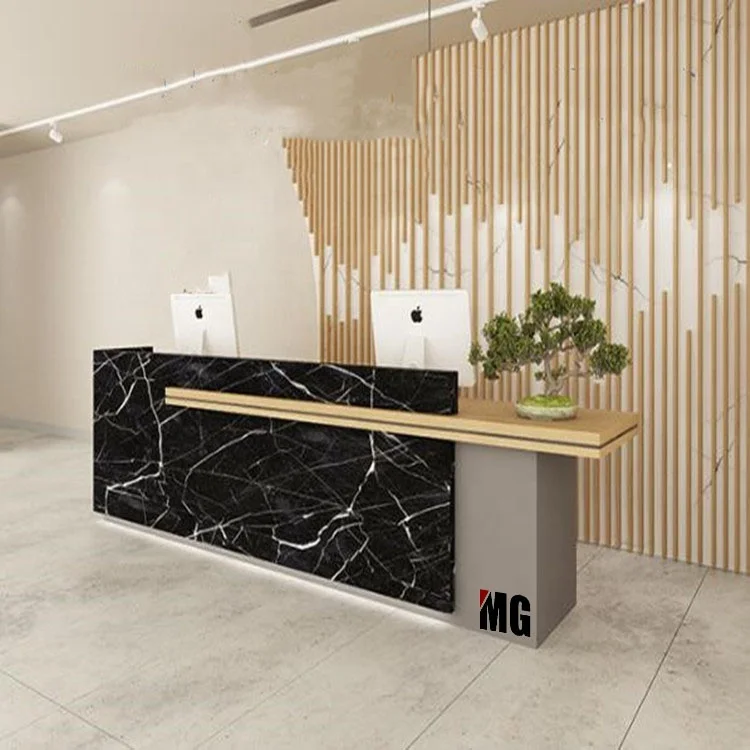 Nordic Style Minimalist High Quality Modern Reception Counter Lobby Desk Modern Reception Desks