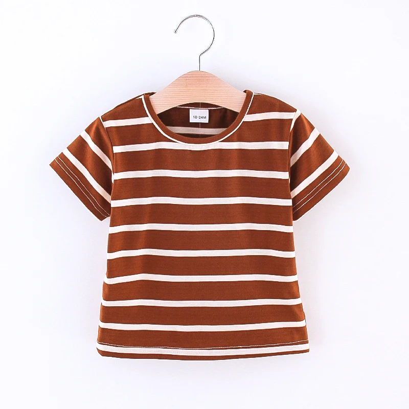 
Милая летняя детская футболка для новорожденных, Повседневная Верхняя одежда с короткими рукавами для маленьких детей 