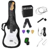 Chitarra elettrica bianca con set amplificatore da 5 W