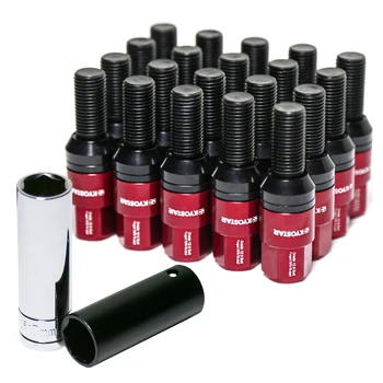 Boulon Vis Écrou 6 Pièces Écrous Roue À Extrémité Ouverte 3/4 "(19mm) Hexagonaux 0.83" (21mm) Hauteur, Écrous Roue Siège Conique M12x1.25, M12x1.5, M14x1.5, M14x2, 1-2-20 Écrous Moyeu Roue(M12x1.5