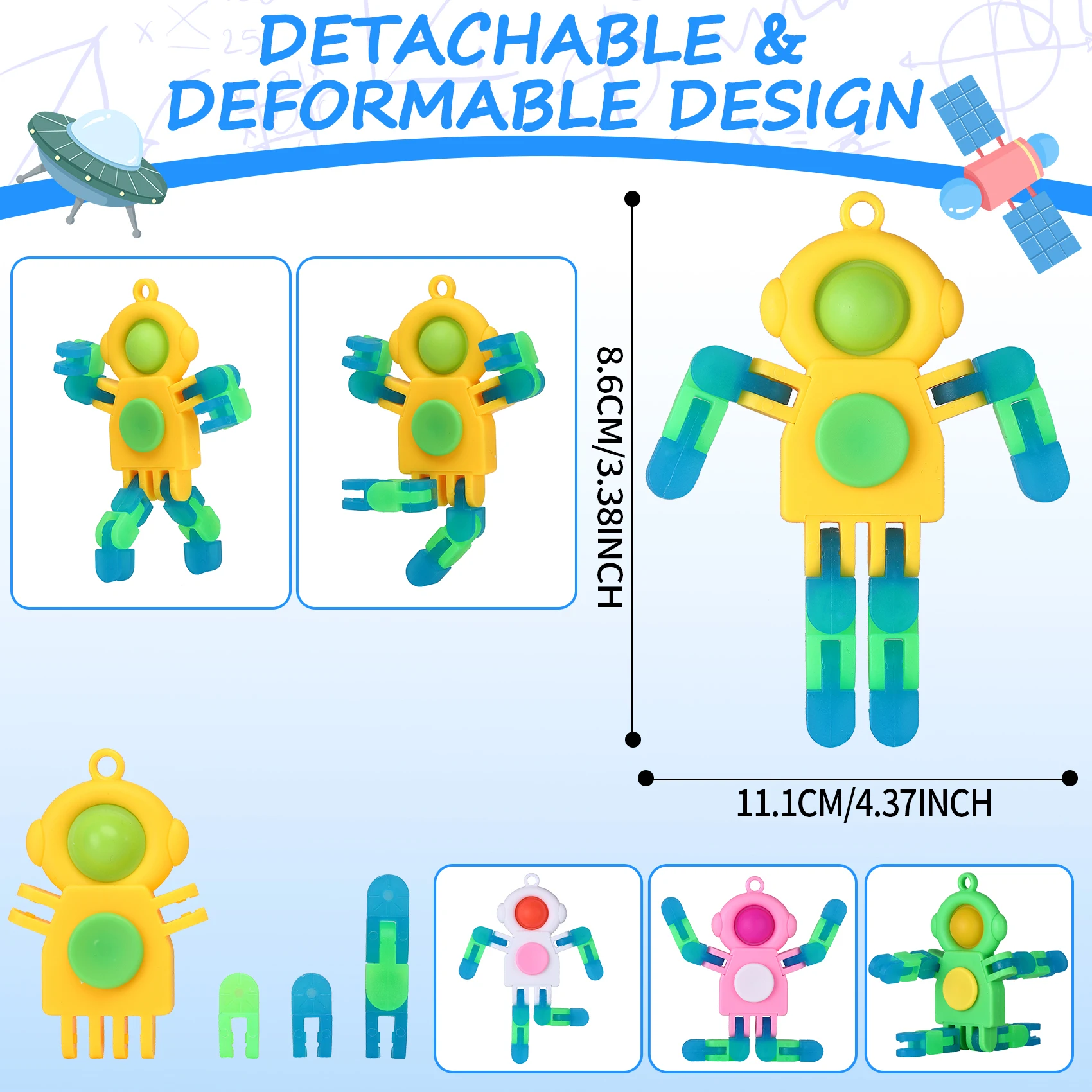 Factory Price Mechanical Robot Chain Fidget Toys Luminous Mechanical Gyroscope Stress Relief Toy Desk Toy for Kids and Adults