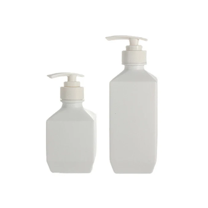 300ml 500ml shampoo bottle HDPE diagonal shoulder square lotion bottle hotel bathroom shower gel bottle