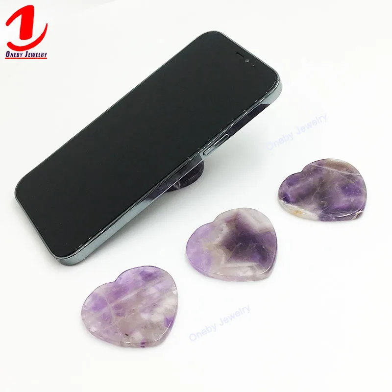 Держатель для мобильного телефона с аметистом, поворот на 360 градусов