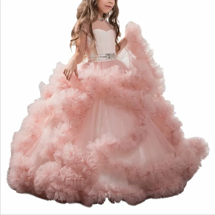 Exclusive kids fluffy dress WHITNEY  WF0027  BRIDAL FASHION   Luxurious  Wedding Dresses  Fashionable Gowns for Women Girls and Kids