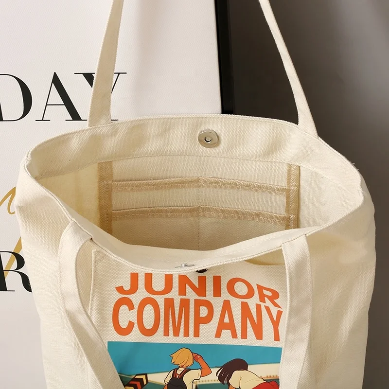 Factory HOT Sale Canvas Bag OEM Custom Printing Shopping Bag Reusable Women Canvas Tote Bag
