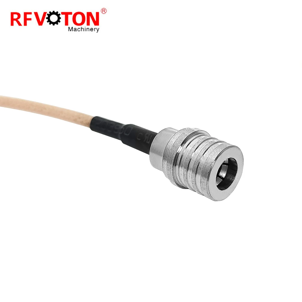 RF Jumper cable  male plug connector QMA type to FME straight for RG178 Coaxial Pigtail extension cable assembly factory