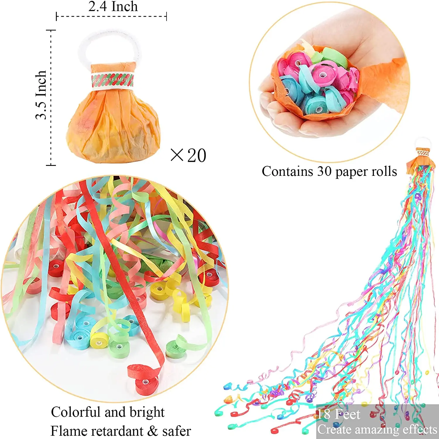 Colorful Celebration Hand Throw Paper Streamer Hand Throw Confetti