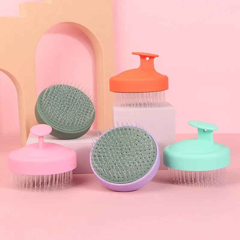 Wholesale private logo Head Body hair care Washing scalp cleaning Dry head Care scalp massager shampoo brush