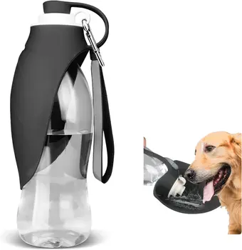Custom Logo Dog Water Bottle for Walking Travel Pet Water Bottle with Potty Waste Bag for Dogs Portable Dog Water Dispenser