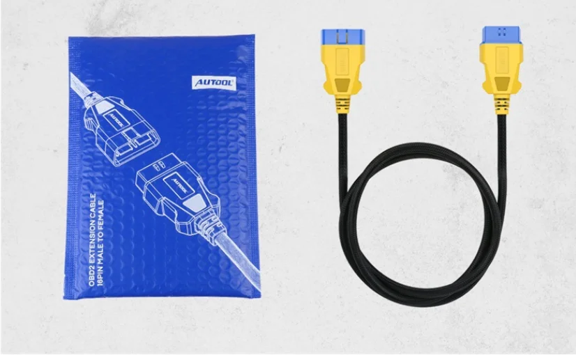 AUTOOL 1.5M Full 16pin Obd2 Obd Cable Best Selling 16pin Male to 16pin Female Extension OBD 2 Cable