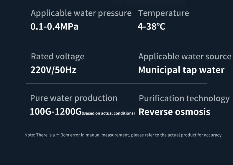 800G Reverse Osmosis Home Use Water Filter Life Reminder TDS Display Drinking Water Manufacturing Vendor