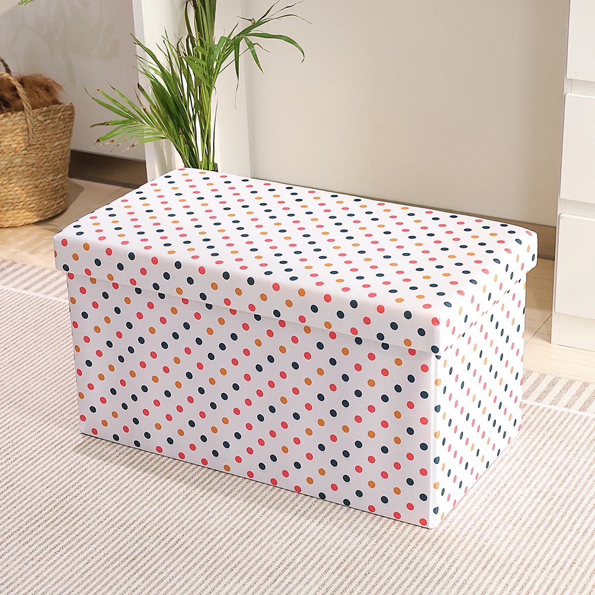2025 Ottoman With Storage Living Room Furniture Modern Folding Storage Ottoman