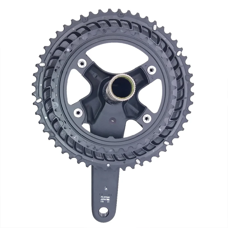 Guarnitura Shimano 105 FC-R7100, Hollowtech II, 12 Velocità, 50x34T, 170mm O 172.5mm, Nero