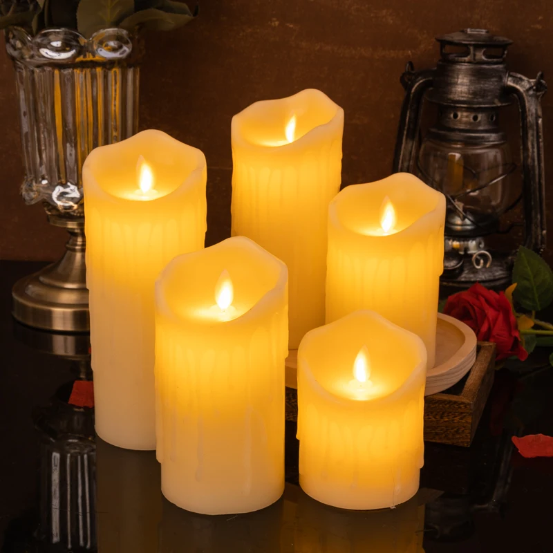 product paraffin tearing candle flameless led candle warm light festival party decoration lamp christmas home decor-32